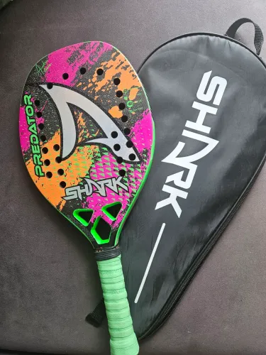 Raquete de Beach Tennis Carbono 3K | Tratamento + Undergrip Spider + Capa