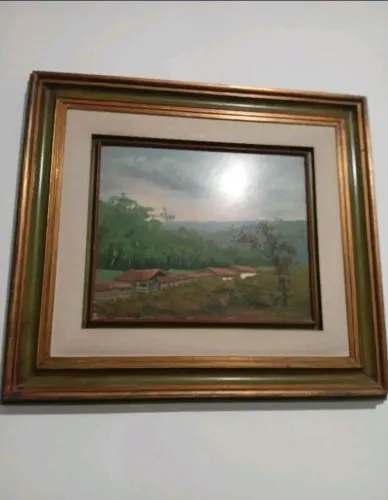 Antigo quadro osm paisagem medindo 60x45