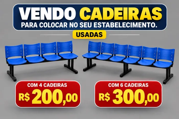 Cadeiras ideal para estabelecimento.