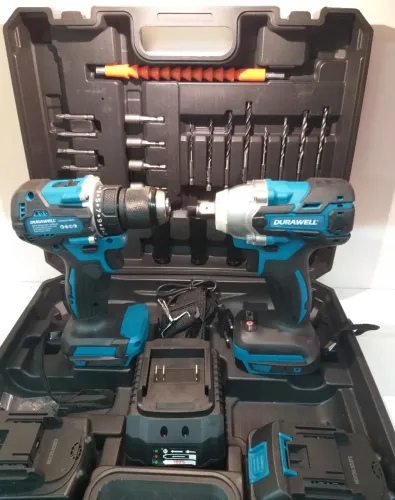 Kit maleta 2 em 1 parafusadeira / chave de impacto durawell ótimo benefício!