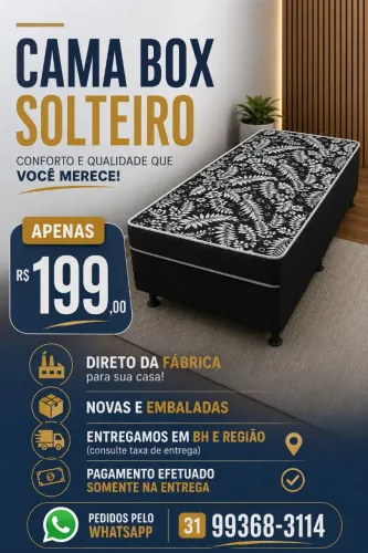 Cama box solteiro