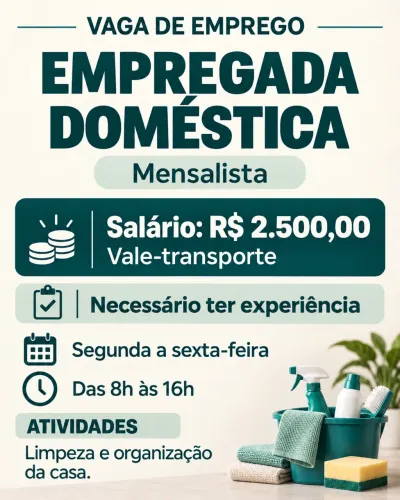 VAGA DE MENSALISTA.