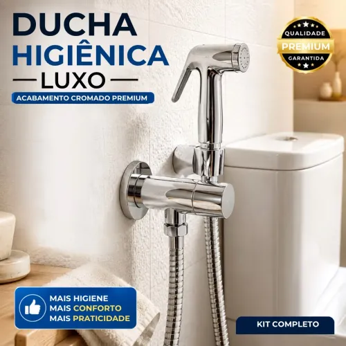 Ducha higiênica luxo cromada Abs