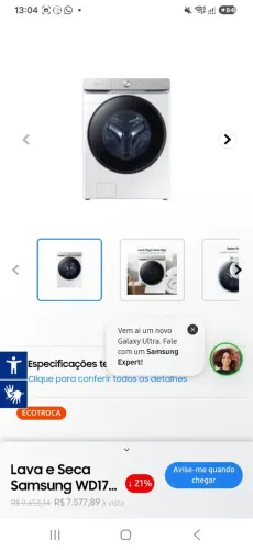 Lava e Seca Samsung 17k