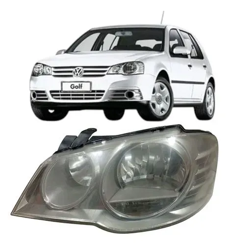 Farol Golf Sportline 2008 a 2013 Cromado Lado Esquerdo 