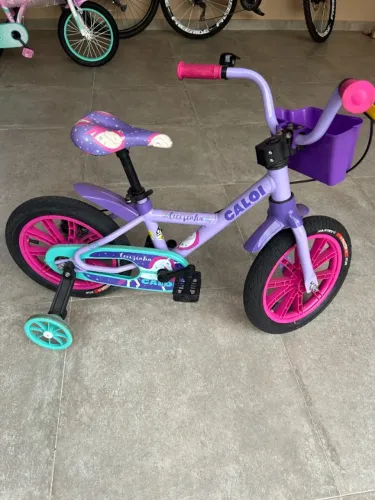 Bicicleta Aro 14 Cecizinha Roxa Aluminio Freio Disco