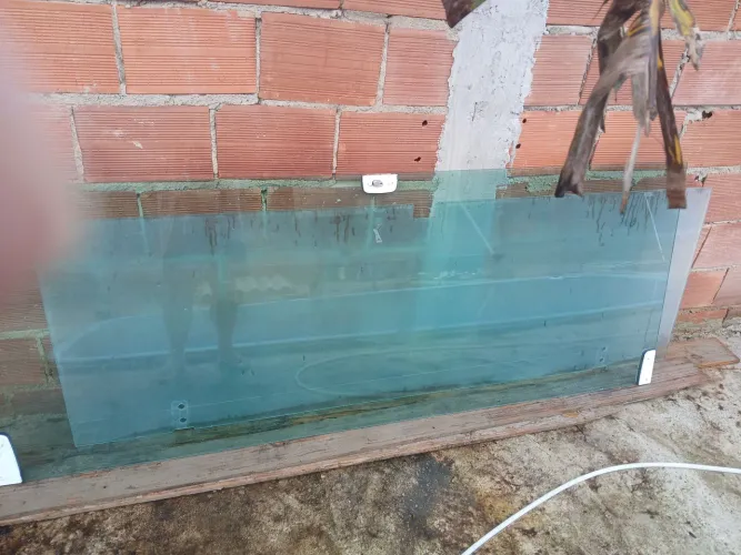 Porta de blindex de 80 completa