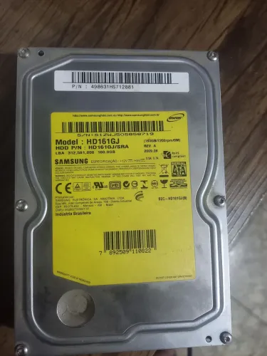 Hd Disco Rígido para PC 160gb Funcionando