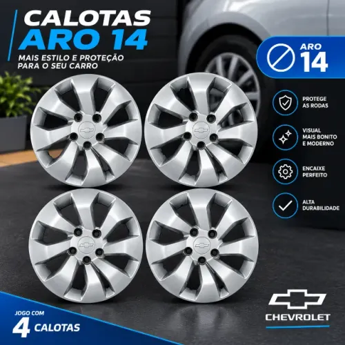 Vendo kit de 4 Calotas do Chevrolet Onix ou prisma Aro 14