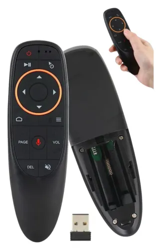 Controle Tv Smart Box Air Mouse Giroscópio Comando D Voz Usb