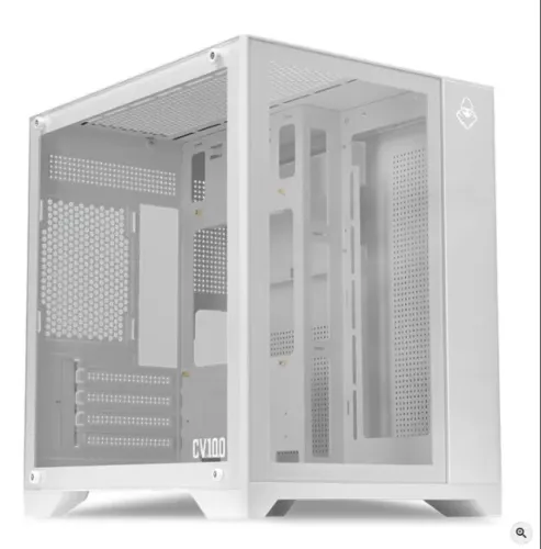 Gabinete gamer branco cv 100, novo, lacrado, com garantia!