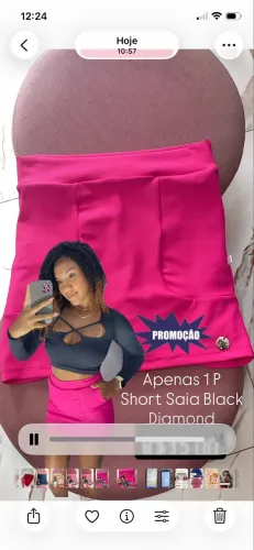 Queima de estoque shorts saia black Diamond