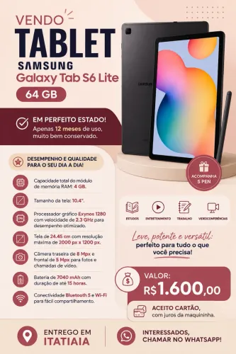 Tablet Samsung s6Lite