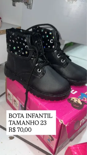 BOTA INFANTIL MENINA - 70,00