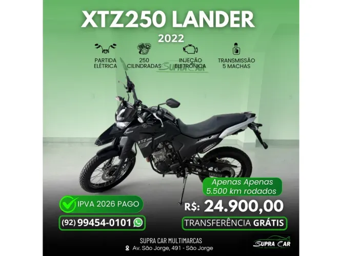 Yamaha Xtz 250 lander capitão américa flex abs 2022