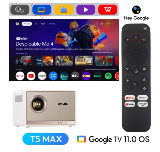 Projetor Byintek T5 Max Full HD 1080P | Google TV