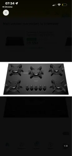 Fogão cooktop 5 bocas novo na caixa 