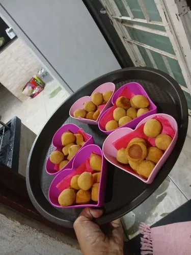 Salgados fritos na hora no evento