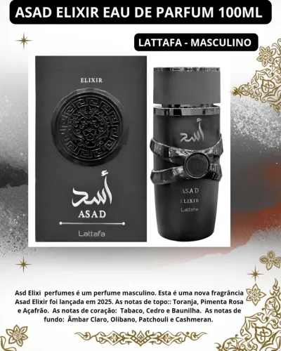 ASAD ELIXIR EAU DE PARFUM LATTAFA-MASCULINO 100ML