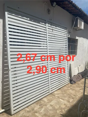 Portão residencial garagem e pedestre