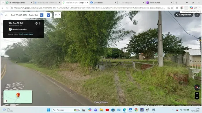 Área de terra : 30.381,05 m2 3 hect. mais 1/4