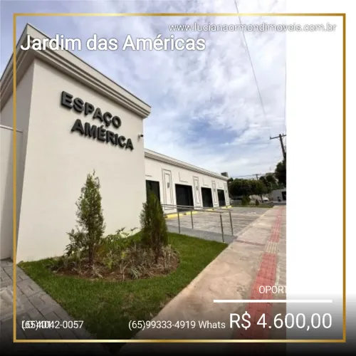 Sala Comercial / Nova para Locação em Cuiabá, Jardim das Américas, 1 banheiro, 6 vagas