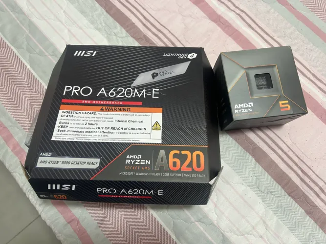 Kit AM5 Placa mãe MSI A620M-E PRO + RYZEN 5 8400F