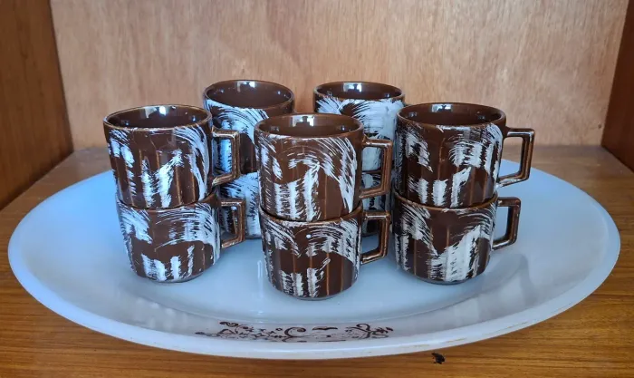 10 Xícaras De Café Cerâmica Esmaltada Nerina Louveira