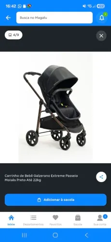 Carrinho Moisés Galzareno + bebê conforto. 