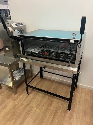 Forno de lastro a gás 80x60 com pedra refratária