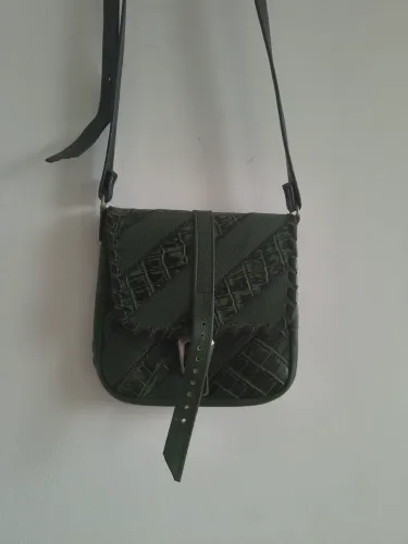 Bolsa Verde em Couro