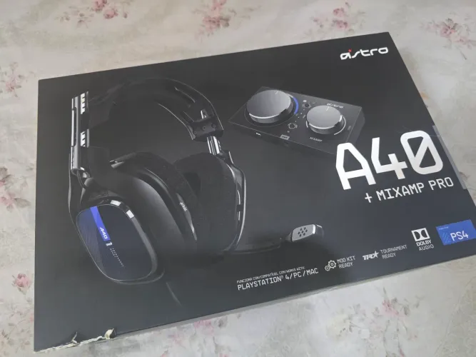 Headset Gamer Astro A40 + TR Mixamp Pro Tr Áudio Dolby Preto 