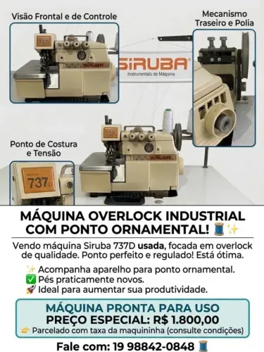 Overloque siruba com ornamental