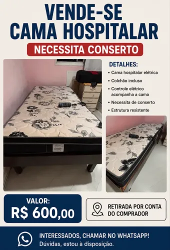 Vende-se cama hospitalar