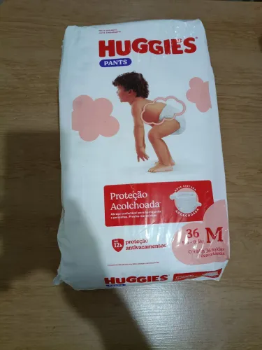 HUGGIES PANTS PROTEÇÃO ACOLCHOADA 36UN M