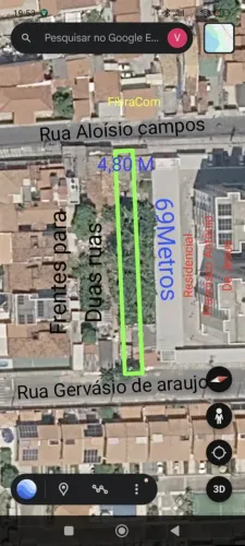 Terreno com frente a rua Aloísio campos e Gervasio araujo