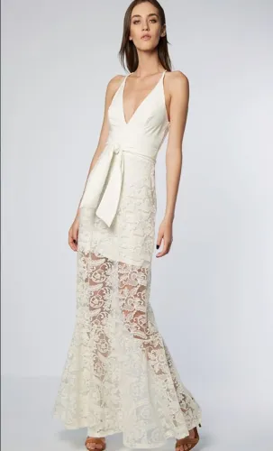 Vestido Colcci em renda, branco, tam PP, 36. NOVO.