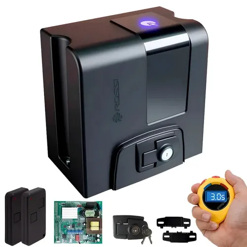 Kit Motor de portão Rossi instalado com 2 controles