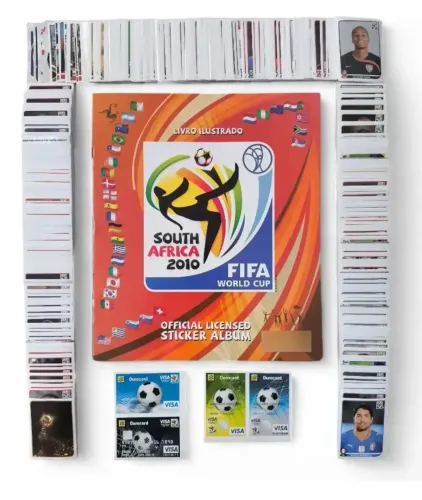 Álbum Copa 2010 + set completo para colar + figurinhas VISA