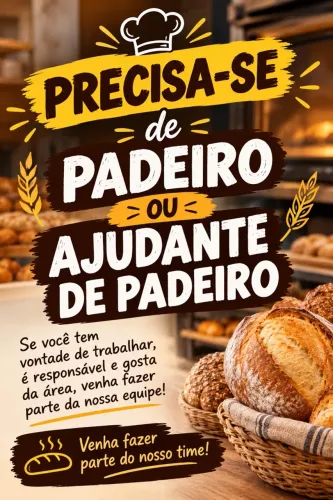 Vaga AJUDANTE DE PADEIRO 