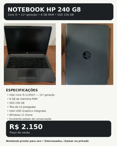 Notebook HP NOVINHO