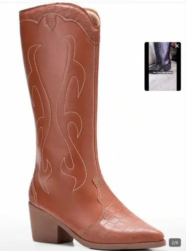 Bota country cano alto caramelo nunca usada