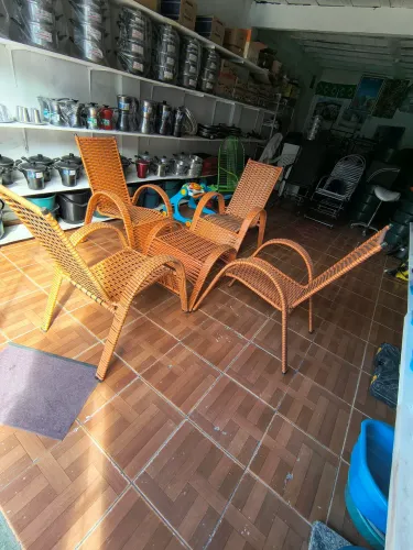 Jogo para terraço em fibra sintética