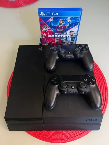 Ps4 FAT 500 gigas 2 controles originais e 1 jogo pes2020 aceito troca em ps2,ps3 e xbox