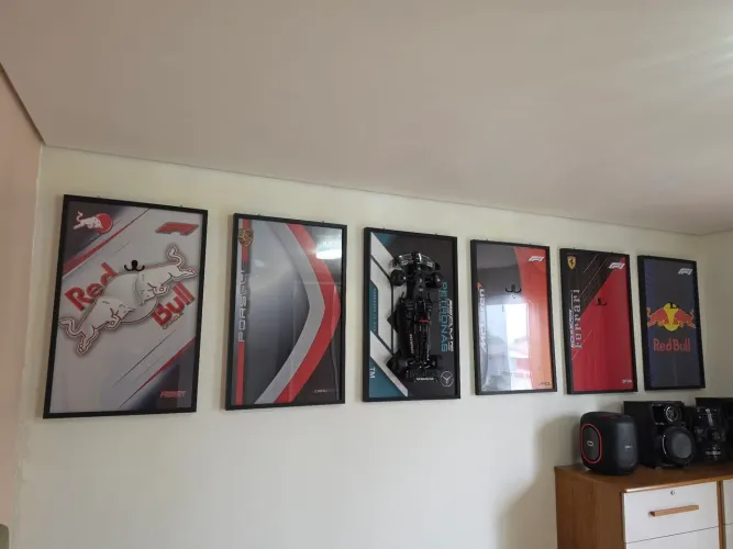 Quadros decorativos formula 1 lego
