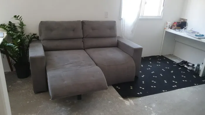 Sofá Retrátil Reclinável Cinza