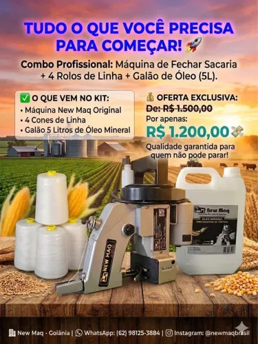 Máquina de fechar sacaria