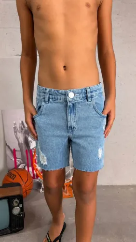 Short Jeans Infantil Lucky Company