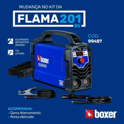Inversora Boxer Flama 201 MMA 200A Bivolt USADO