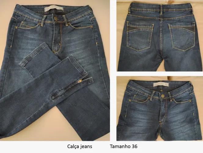 Calça jeans azul escuro